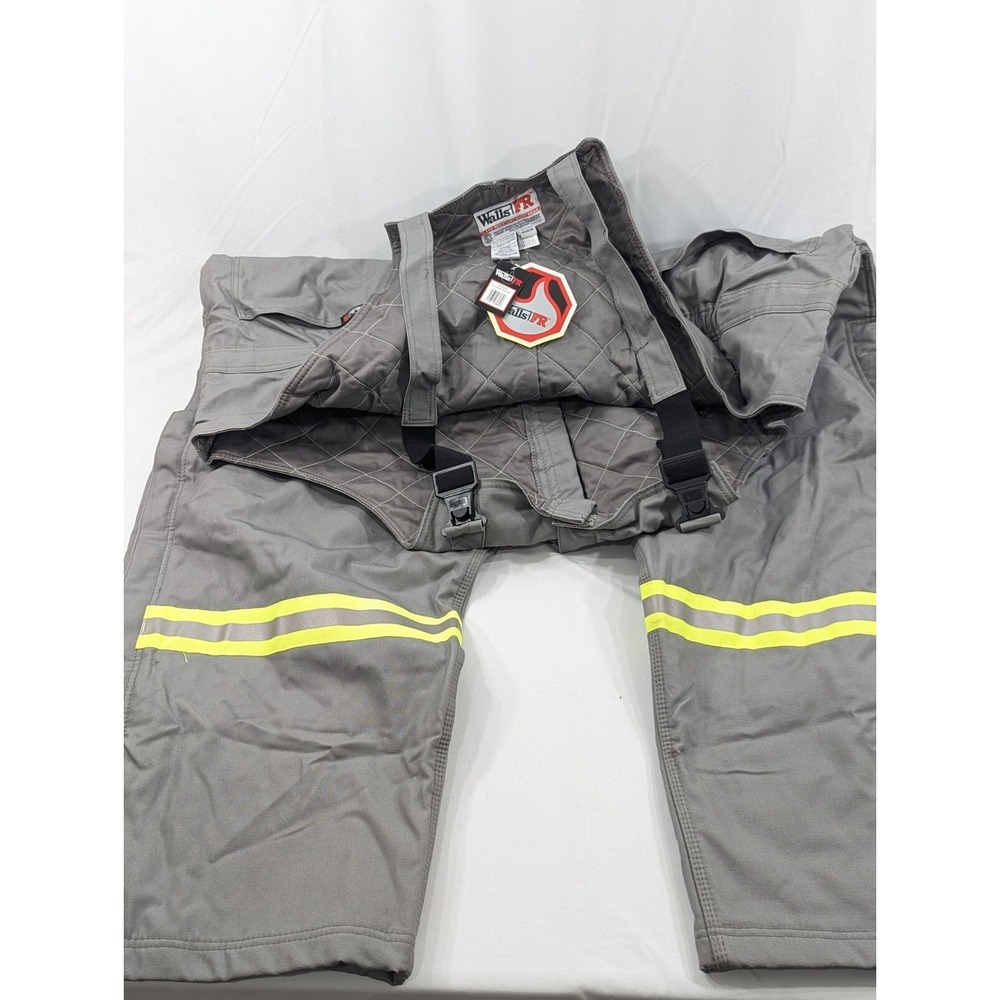 NWT Walls FR Flame Resistant GRAY Insulated Bib Overalls 5XL Regular Canvas